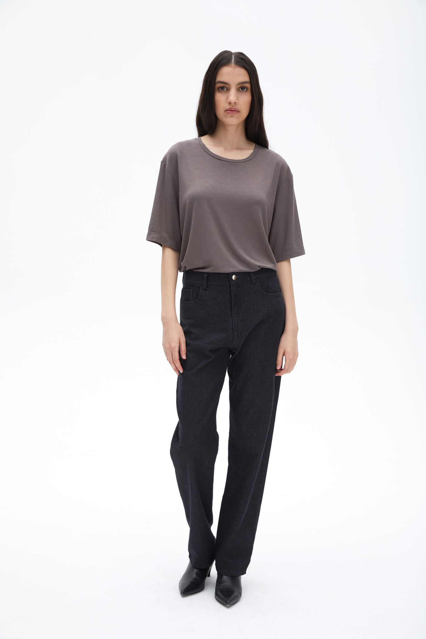 Glan t-shirt taupe