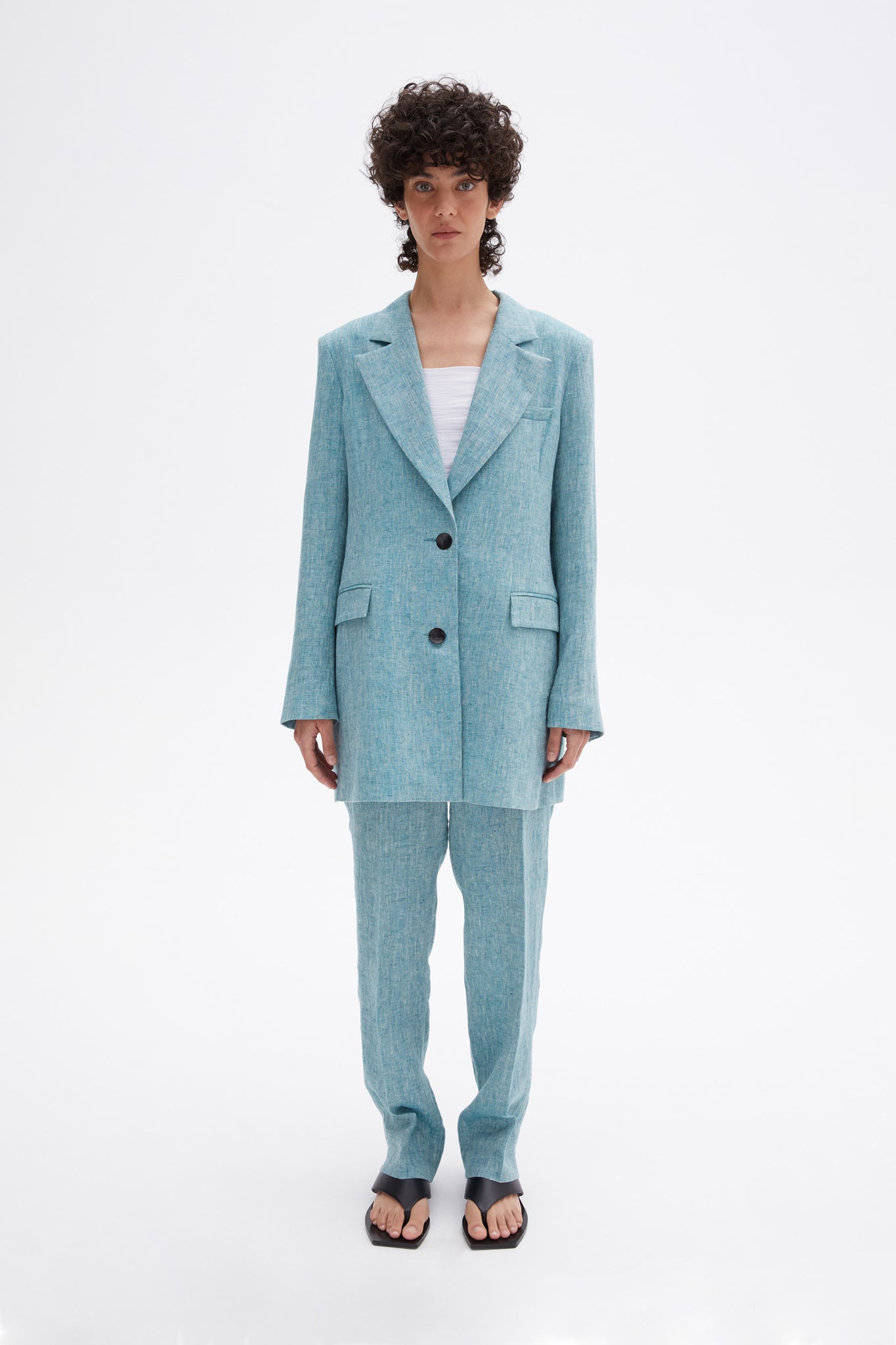 Brandi blazer green coral